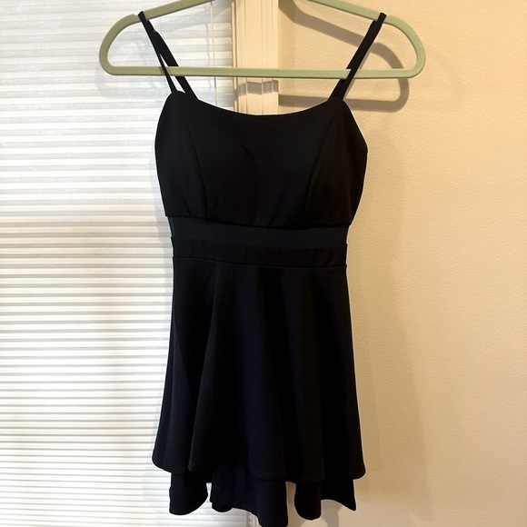 Size XS navy blue semi formal dress with adjustable straps - Picture 1 of 5